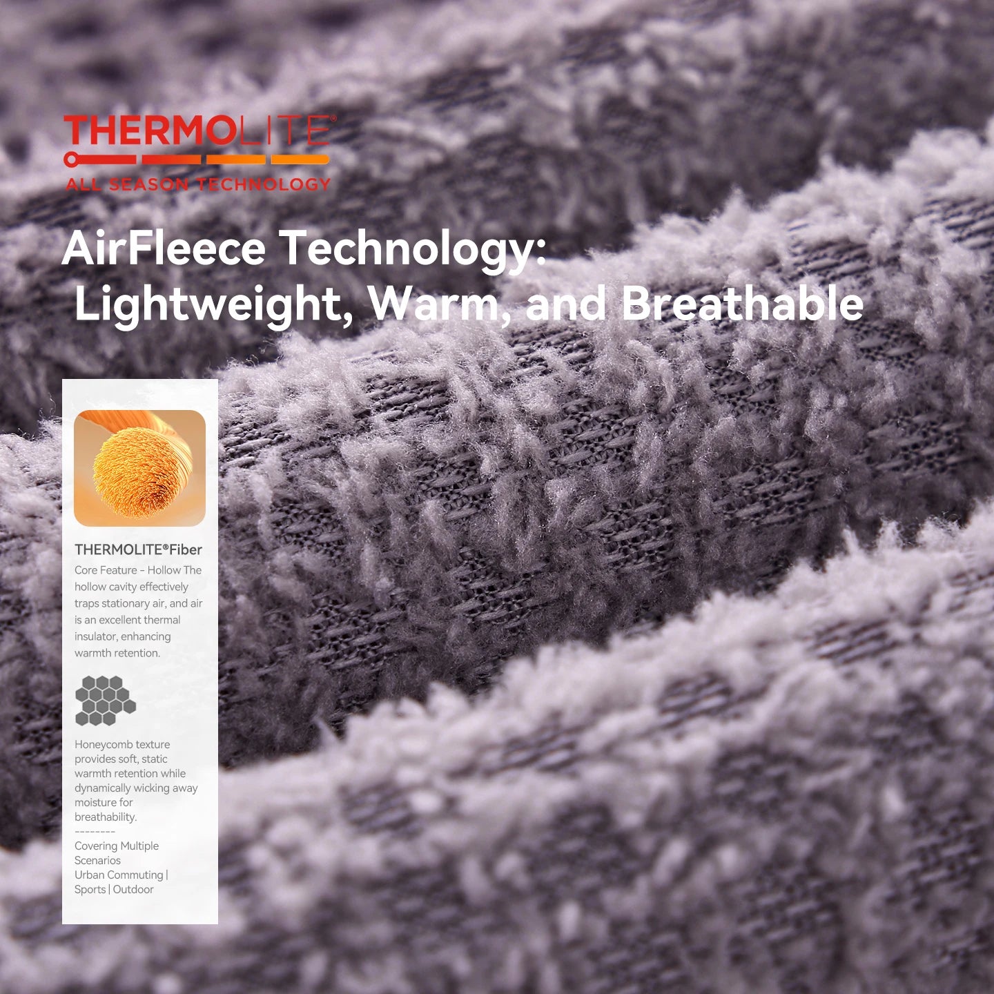 Thermolite® Hooded Sweatshirt: 2025 Winter Lightweight & Warm Hoodie Unisex Solid Color Thickened Hoodie for Autumn and Winter