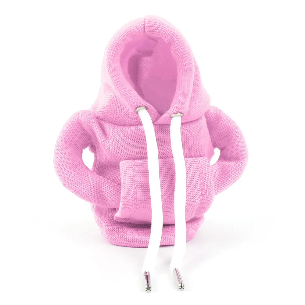 Plush hoodie set comfortable fashion cute car handbrake set file set sunglasses necklace Car interior supplies for women