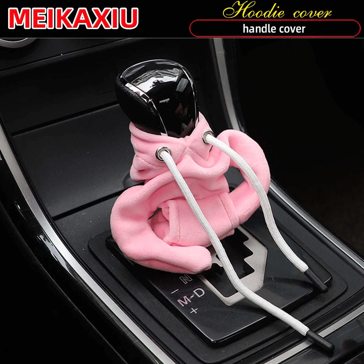 Plush hoodie set comfortable fashion cute car handbrake set file set sunglasses necklace Car interior supplies for women